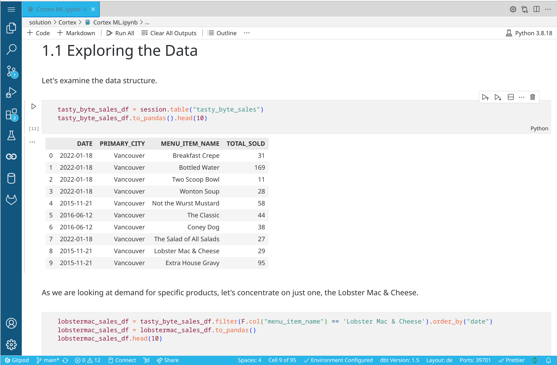 10 - explore the data with Develop