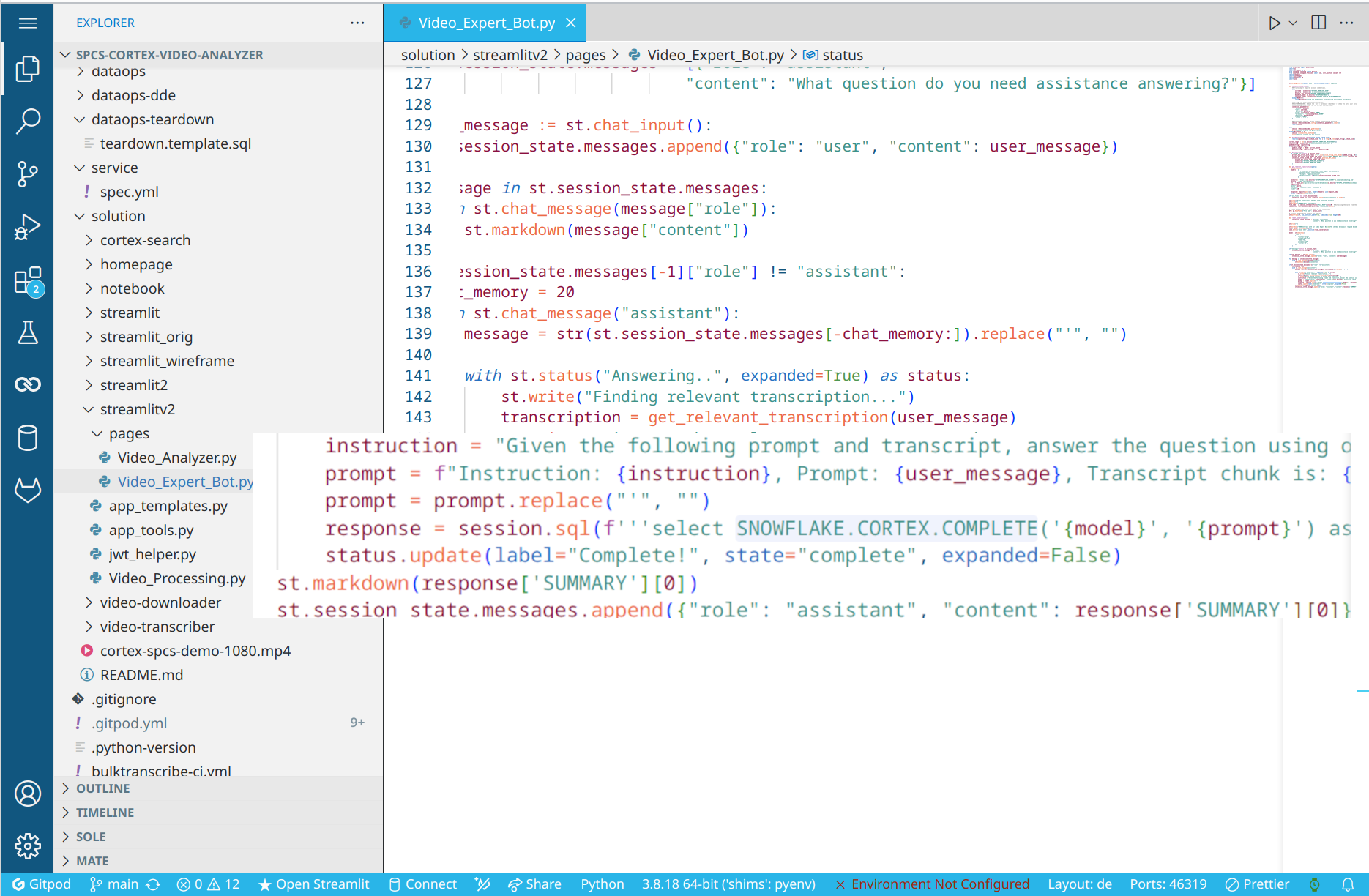 2 - Streamlit chat code - zoom