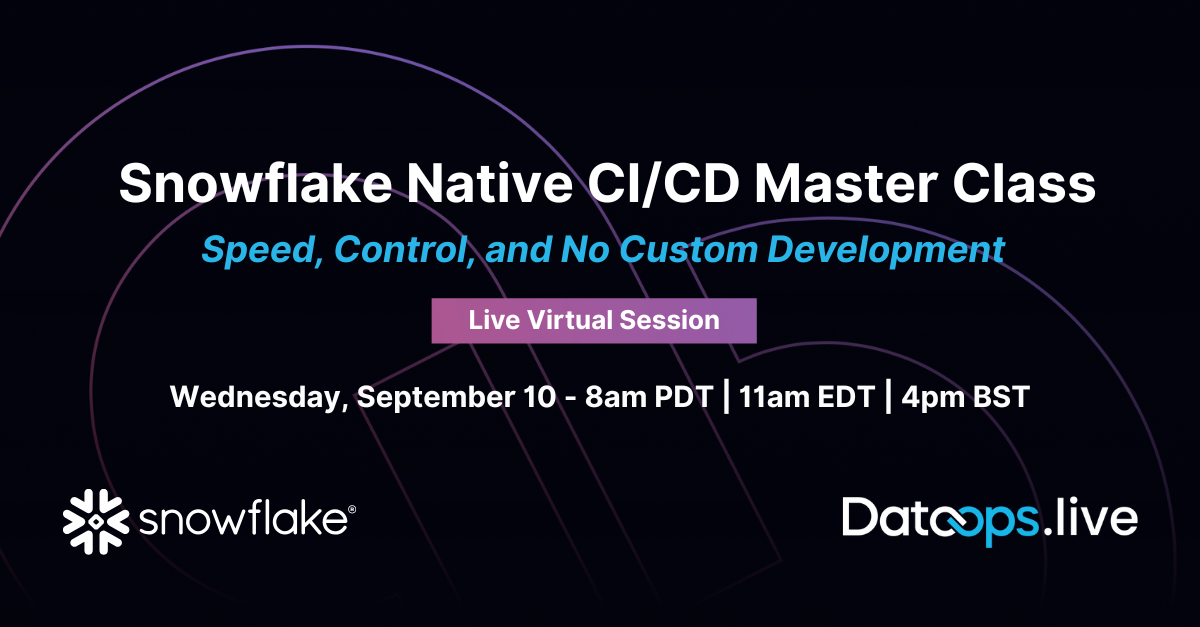 Snowflake Native CI/CD Master Class