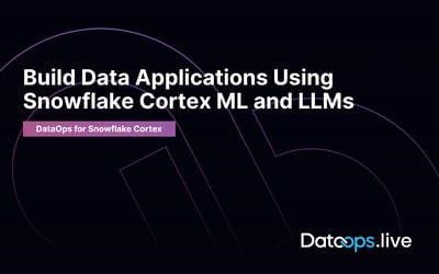 Banner for dataops.live - Build data applications using snowflake cortex ML and LLMs