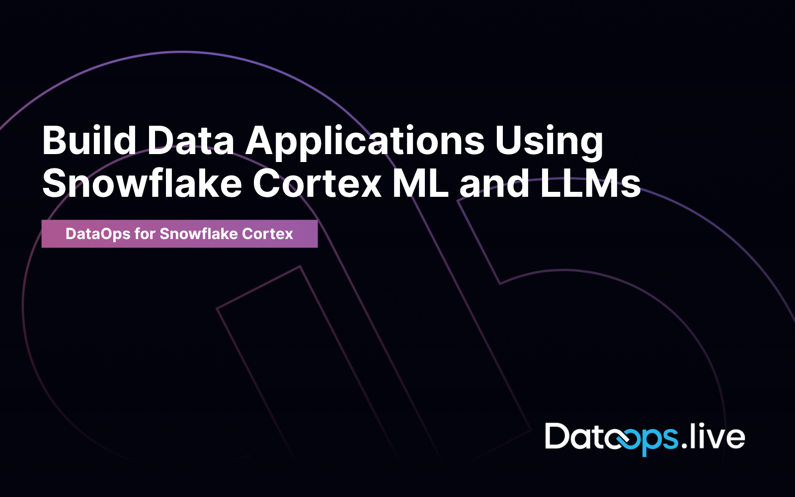Cortex Live DataOps for Snowflake Cortex | Build Apps with Cortex ML and LLMs
