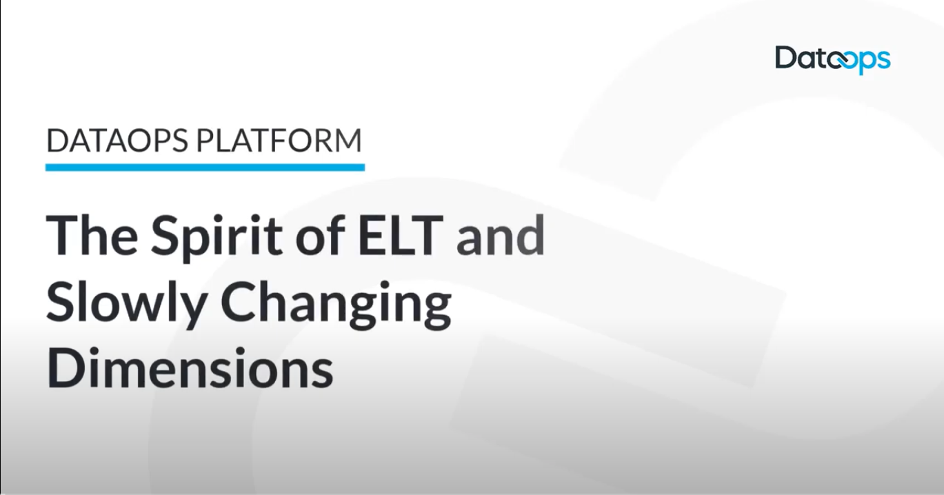 DataOps.live Platform Spirit of ELT